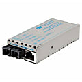 miConverter 10/100/1000 Gigabit Ethernet Fiber Media Converter RJ45 SC Multimode 550m Wide Temp - 1 x 10/100/1000BASE-T; 1 x 1000BASE-SX; DC Powered; Lifetime Warranty