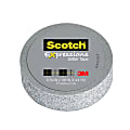 Scotch® Expressions Glitter Tape, 0.59" x 196", Silver