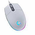 Logitech® G203 LIGHTSYNC Wired Gaming Mouse, White, 910-005791