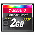 Transcend 2GB CompactFlash (CF) Card - 300x - 2 GB 1 thumbnail image