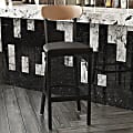 Flash Furniture Wright Steel/Vinyl Commercial-Grade Barstool With Boomerang Back, Black/Natural Birch