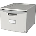 Storex 18" Stackable File Drawer - 1 Drawer(s) - 12.8" Height x 14.8" Width18.3" Length - Gray - Polypropylene - 1Each 1 thumbnail image