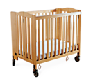 Simmons® Kids FSC Certified Foldaway Wooden Crib, 40"H x 26"W x 37"D, Natural