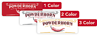 Custom 1, 2 Or 3 Color Printed Labels/Stickers, Rectangle, 1-1/4" x 3-1/2", Box Of 250