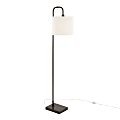 LumiSource Abel Floor Lamp, 62"H, Off-White/Oil-Rubbed Bronze