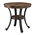 Powell Vinessa Round Side Table, 23"H x 24"W x 24"D, Rustic Umber 1 thumbnail image