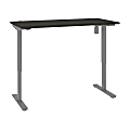 Bestar Upstand Electric 72”W Standing Desk, Deep Gray
