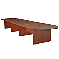 Regency Legacy Melamine Oval Conference Table, 29”H x 216”W x 52”D, Cherry 1 thumbnail image