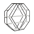 Kate and Laurel Lintz Octagon Floating Wall Shelves, 30-3/4”H x 30-1/2”W x 7”D, White/Black 1 thumbnail image