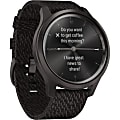 Garmin vÃ&shy;vomove Style GPS Watch - Wrist - GPS - 120 Hour - Round - 1.65" - Graphite Case - Black Pepper Band - Glass Lens, Anodized Aluminum Bezel - Anodized Aluminum Case - Woven, Nylon Band - Water Resistant 1 thumbnail image
