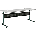 Lorell® Shift 2.0 Flip & Nesting Mobile Table, 29-1/2”H x 72”W x 24”D, Gray/Black