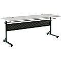Lorell® Shift 2.0 Flip & Nesting Mobile Table, 29-1/2”H x 72”W x 24”D, Gray/Black 1 thumbnail image