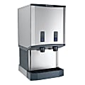 Hoffman Scotsman Meridian Air-Cooled Ice Machine And Water Dispenser, With 40 Lb. Bin, Nugget, 73"H x 21-1/4"W x 24-3/8"D, Silver