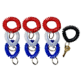 Baumgartens Wrist Coil Key Chains, Assorted Colors, Pack Of 10 Key Chains 1 thumbnail image