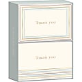 Lady Jayne Duo Thank You Card Set, Thin Sketched Stripes, 3-1/2" x 5", Set Of 16 Cards