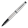 Waterman® Expert Rollerball Pen, Fine Point, 0.5 mm, Silver Barrel, Black Ink 1 thumbnail image