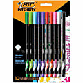 BIC® Intensity Fineliner Marker Pens, Fine Point, 0.4 mm, Assorted Ink Colors, Pack Of 10 Pens 1 thumbnail image