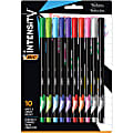 BIC® Intensity Fineliner Marker Pens, Fine Point, 0.4 mm, Assorted Ink Colors, Pack Of 10 Pens