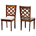 Baxton Studio Ramiro Dining Chairs, Gray/Walnut Brown, Set Of 2 Dining Chairs