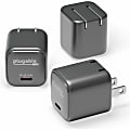 Plugable - Power adapter - GaN - 30 Watt - black (pack of 3) - for Apple iPhone 14; Samsung Galaxy S23