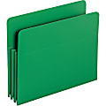 Smead® Poly Expanding File Pockets, Letter Size, 3 1/2" Expansion, Green, Pack Of 4