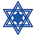 Amscan Hanukkah Star of David Felt Placemats, 16-1/2", Blue, Pack Of 5 Placemats