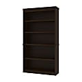 Bestar Universel 66"H 5-Shelf Bookcase, Dark Chocolate 1 thumbnail image