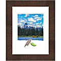 Amanti Art Rectangular Narrow Picture Frame, 14” x 17" With Mat, Wildwood Brown 1 thumbnail image
