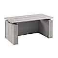Stratus 60W x 30D Electric Height Adjustable Standing Desk with Modesty Panel, Platinum Gray, Standard Delivery 1 thumbnail image