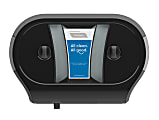 Tandem® Double JRT Bathroom Tissue Dispenser, 22 3/8"H x 15 5/16"W x 6 1/2"D, Black 1 thumbnail image