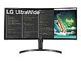 LG 35BN75C-B - LED monitor - curved - 35" - 3440 x 1440 UWQHD @ 100 Hz - VA - 300 cd/m² - 2500:1 - HDR10 - 5 ms - 2xHDMI, DisplayPort, USB-C - speakers - black texture