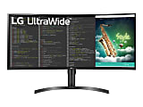 LG 35BN75C-B - LED monitor - curved - 35" - 3440 x 1440 UWQHD @ 100 Hz - VA - 300 cd/m² - 2500:1 - HDR10 - 5 ms - 2xHDMI, DisplayPort, USB-C - speakers - black texture 1 thumbnail image