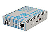 Omnitron FlexPoint 10/100 - Fiber media converter - 100Mb LAN - 10Base-T, 100Base-FX, 100Base-TX - RJ-45 / LC single-mode - up to 18.6 miles - 1310 nm 1 thumbnail image