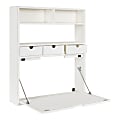 Kate and Laurel Georgie 26”W Floating Student Desk, 30”H x 26”W x 6”D, White