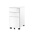 Mount-It! Slim 20"D Vertical 3-Drawer Rolling File Cabinet, White 1 thumbnail image