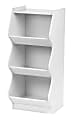 IRIS 38"H 3-Tier Storage Organizer-Shelf With Footboard, White