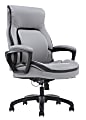 Shaquille O'Neal™ Amphion Ergonomic Bonded Leather High-Back Executive Chair, Gray