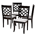 Baxton Studio 9728 Dining Chairs, Gray, Set Of 4 Chairs
