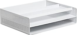 U Brands Modern Perforated Metal Paper Tray Letter Size