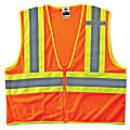 Ergodyne GloWear Safety Vest, Economy 2-Tone, Type-R Class 2, X-Small, Orange, 8229Z