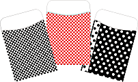 Barker Creek Peel & Stick Library Pockets, 3-1/2" x 5-1/8", Red/Black Classic, Set Of 90 Pockets 1 thumbnail image