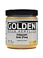 Golden OPEN Acrylic Paint, 8 Oz Jar, Iridescent Bright Gold (Fine)