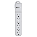 Belkin® Home/Office Series Surge Protector, 6 Outlets, 4' Cord, 700 Joules, White