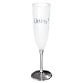 Amscan New Year's Cheers Plastic Champagne Glasses, 5 oz, Silver, 8 Glasses Per Pack