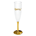 Amscan New Year's Cheers Plastic Champagne Glasses, 5 oz, Gold, 8 Glasses Per Pack
