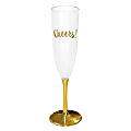 Amscan New Year's Cheers Plastic Champagne Glasses, 5 oz, Gold, 8 Glasses Per Pack 1 thumbnail image