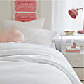 Dormify Juliette Eyelash Fringe Comforter and Sham Set, Twin/Twin XL, White