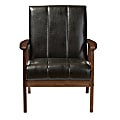 Baxton Studio Luisa Lounge Chair, Black/Cocoa