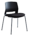 Lorell® Arctic Series Stacking Chairs, Black, Set Of 2