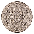 Anji Mountain Zagros Round Area Rug, 4' Diameter, Brown/Gray